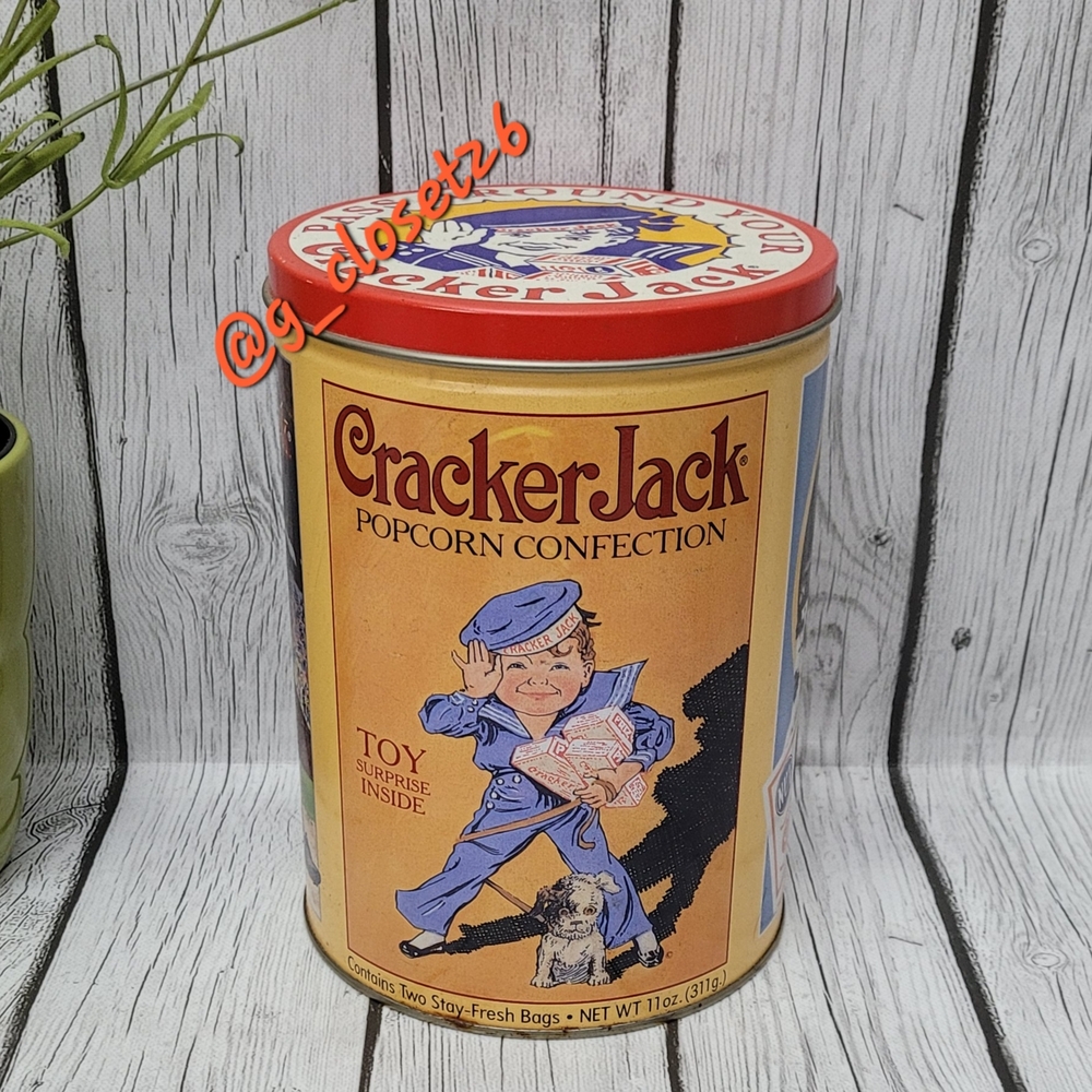 Vintage 1991 Cracker Jack Tin Container/Canister -2nd in Limite Series